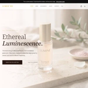 Skincare Beauty Shop Website