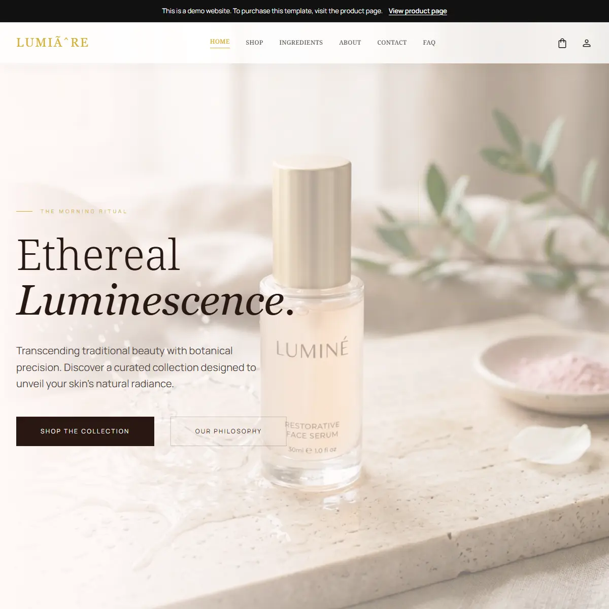 Skincare Beauty Shop Website